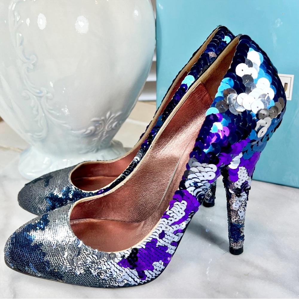 Miu Miu Multicolor Sequin Round Toe Pumps - image 5